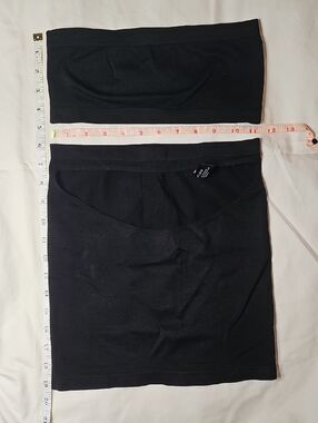 Black Mini Tube Top Skirt Set - Sleek Stretch Fit